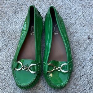 Franco Sarto Green Patent Loafers